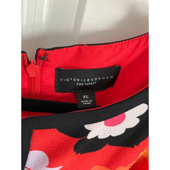 Victoria Beckham x Target Orange Retro Floral Tie Waist Romper size XL - Picture 5 of 5